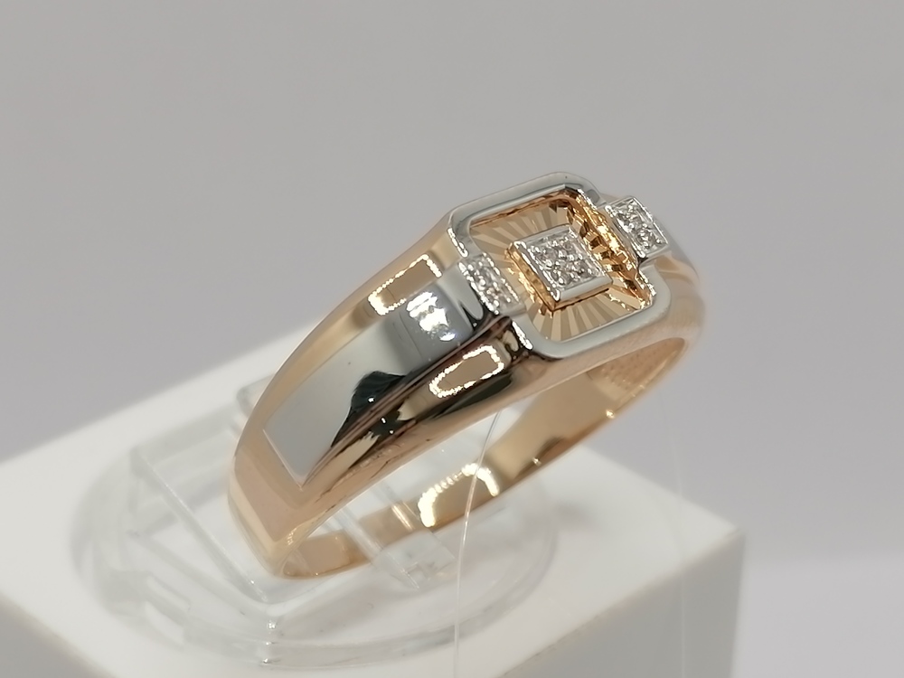 ПЕЧАТКА С КАМНЯМИ (Au 585)