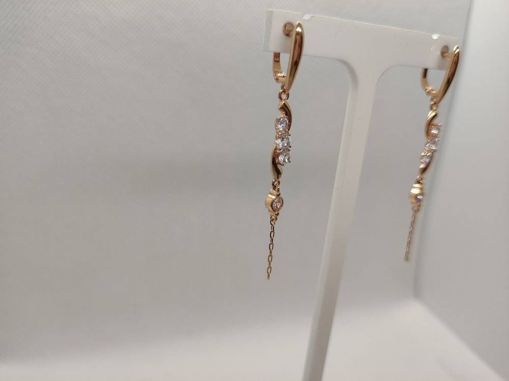 СЕРЬГИ С КАМНЯМИ (Au 585)