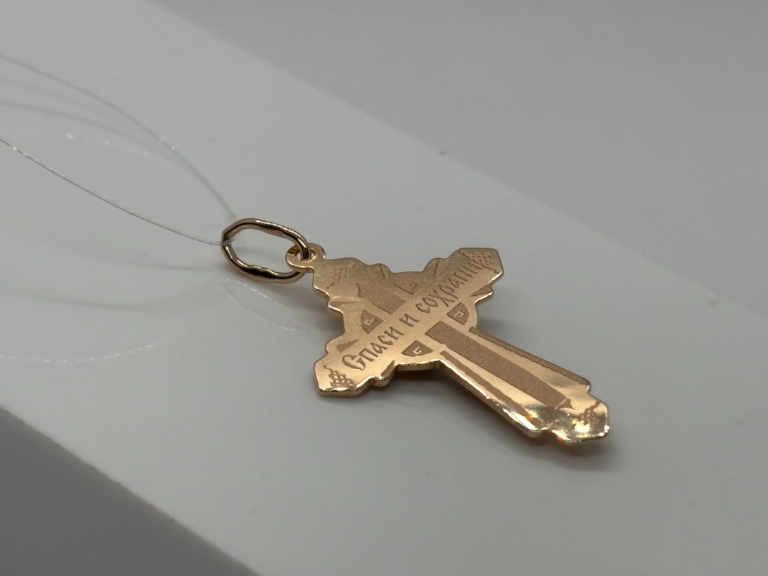 ПОДВЕСКА КРЕСТ без камня (Au 585)