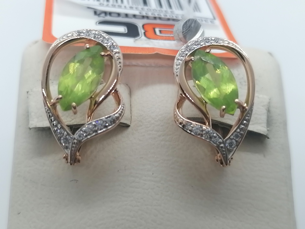 СЕРЬГИ С КАМНЯМИ (Au 585)