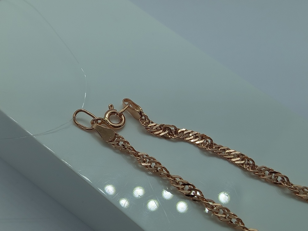 ЦЕПЬ ПУСТОТЕЛАЯ Сингапур (Au 585)