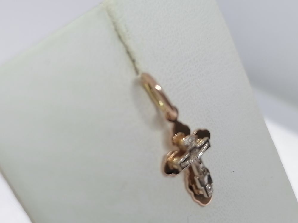 ПОДВЕСКА КРЕСТ без камня (Au 585)