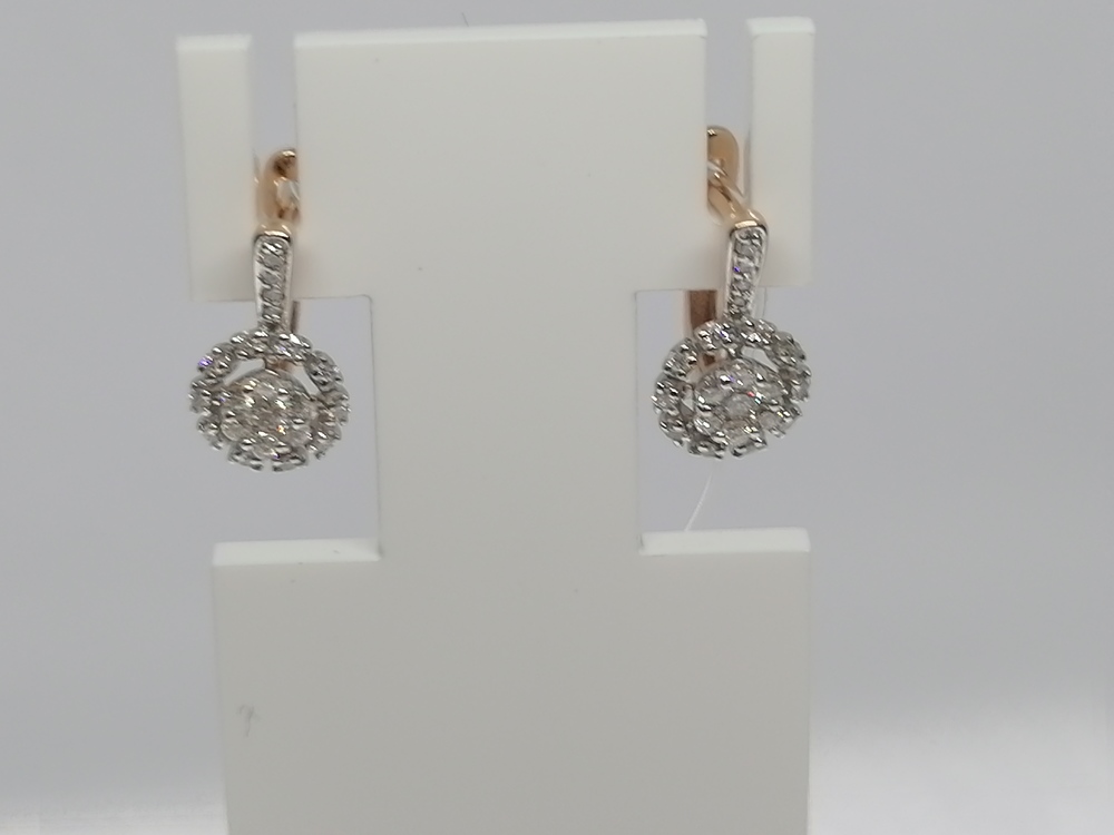 С1638-120 СЕРЬГИ БРИЛЛИАНТ (Au 585)