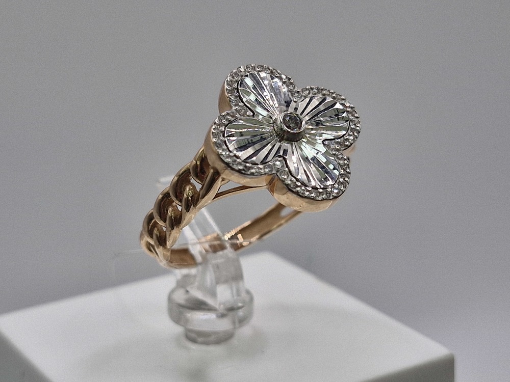 КОЛЬЦО С КАМНЯМИ (Au 585)