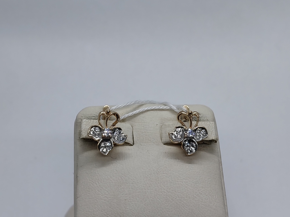 СКМИ585 СЕРЬГИ С КАМНЯМИ (Au 585)