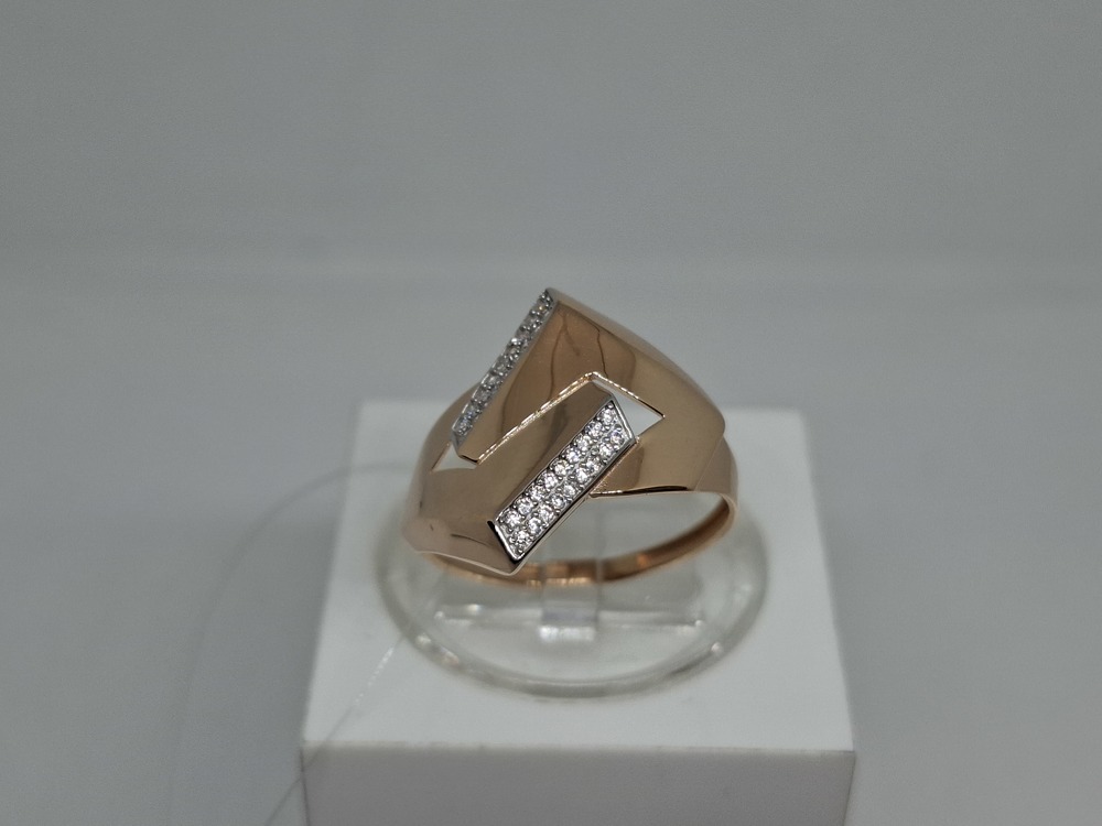 КОЛЬЦО С КАМНЯМИ (Au 585)