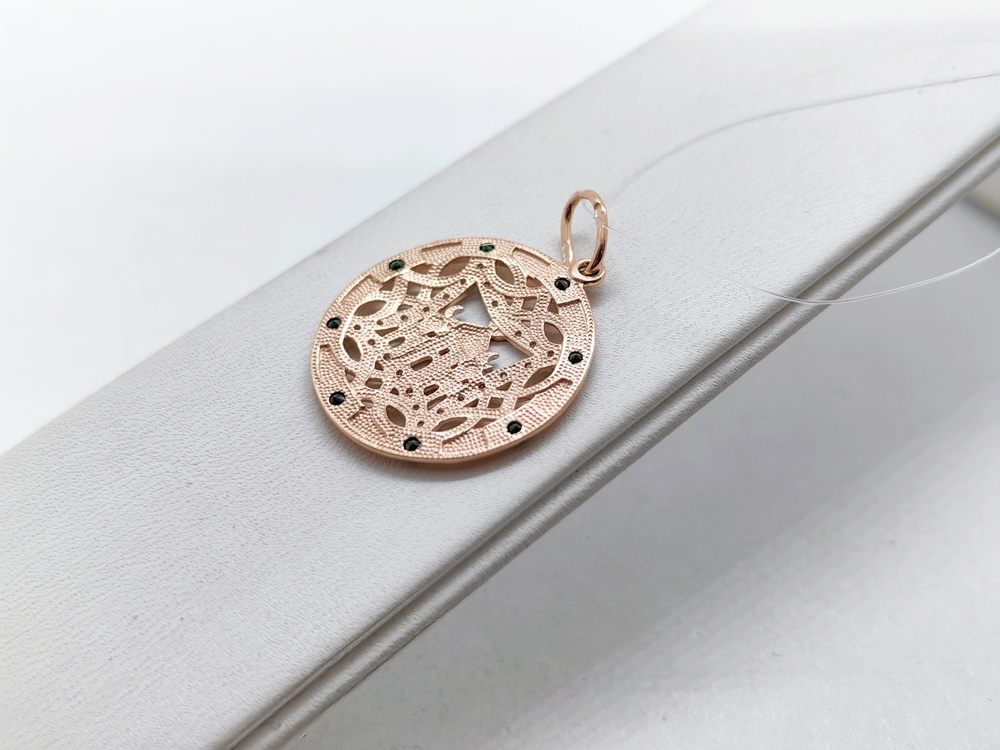 031711/ф ПОДВЕСКА С КАМНЯМИ (Au 585)