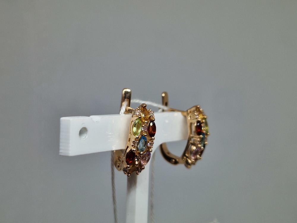 СЕРЬГИ С КАМНЯМИ (Au 585)