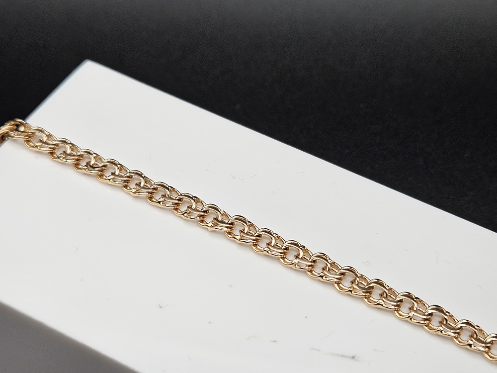 БЛБ585 БРАСЛЕТ ПОЛНОВЕСНЫЙ Бисмарк (Au 585)