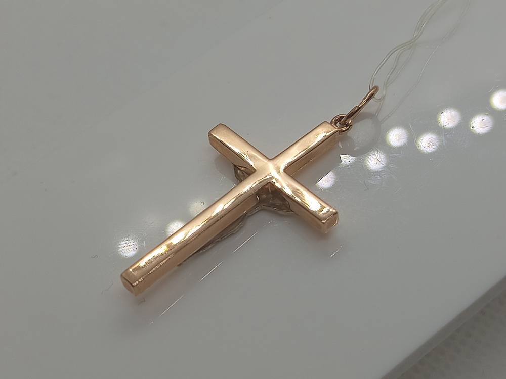 1990М ПОДВЕСКА КРЕСТ без камня (Au 585)