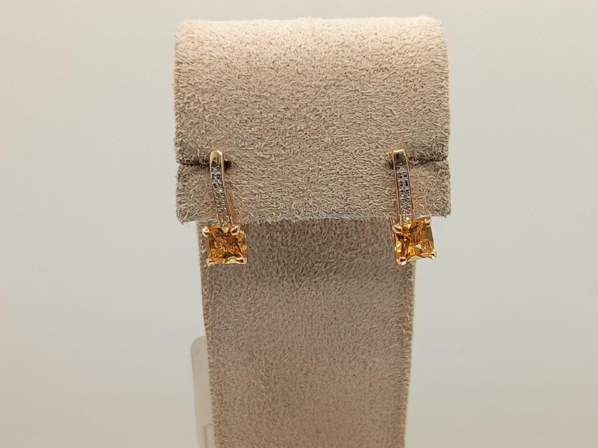 СЕРЬГИ ЦИТРИН (Au 585)