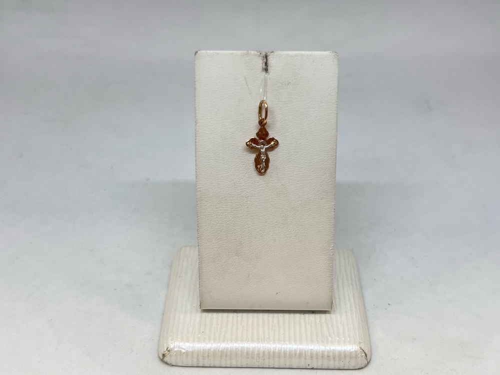 810-00117-10-00-00-02 ПОДВЕСКА КРЕСТ без камня (Au 585)