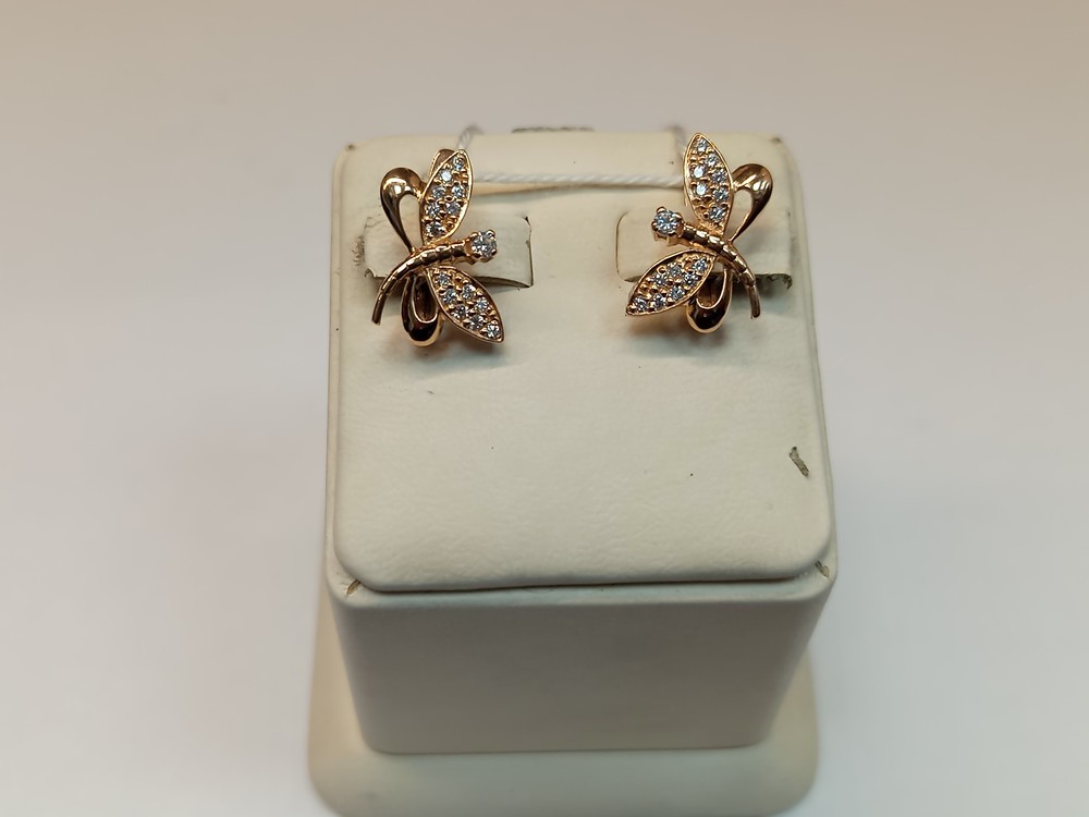 СКМИ585 СЕРЬГИ С КАМНЯМИ (Au 585)