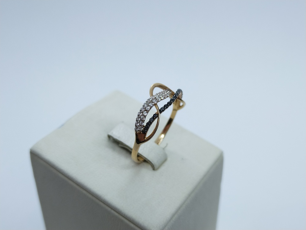 КОЛЬЦО С КАМНЯМИ (Au 585)