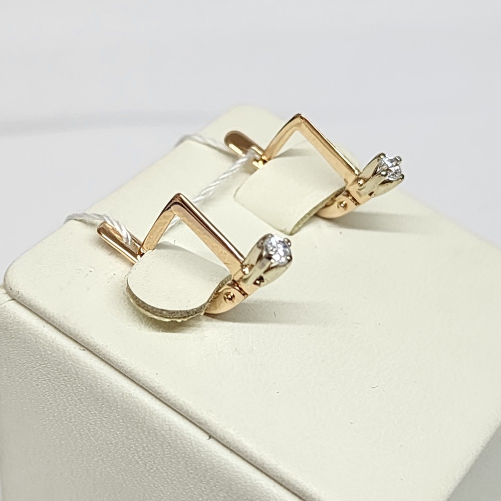 СЕРЬГИ С КАМНЕМ (Au 585)