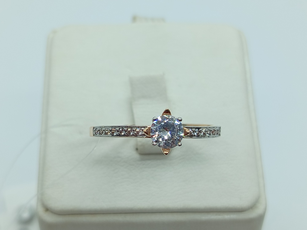 КОЛЬЦО С КАМНЯМИ (Au 585)