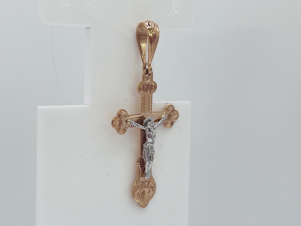 810-00022-10-00-00-02 ПОДВЕСКА КРЕСТ без камня (Au 585)