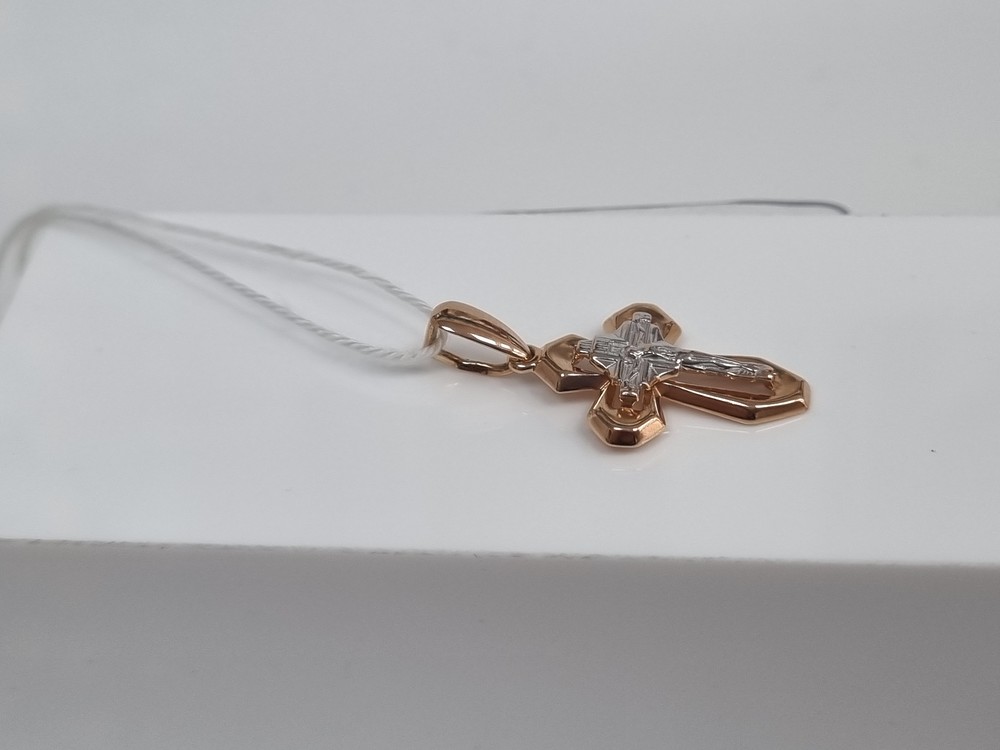 ПОДКБК585 ПОДВЕСКА КРЕСТ БЕЗ КАМНЯ (Au 585)