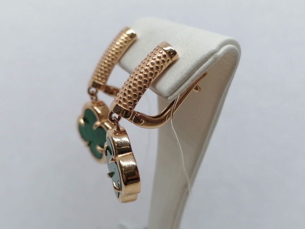 СЕРЬГИ С КАМНЕМ (Au 585)