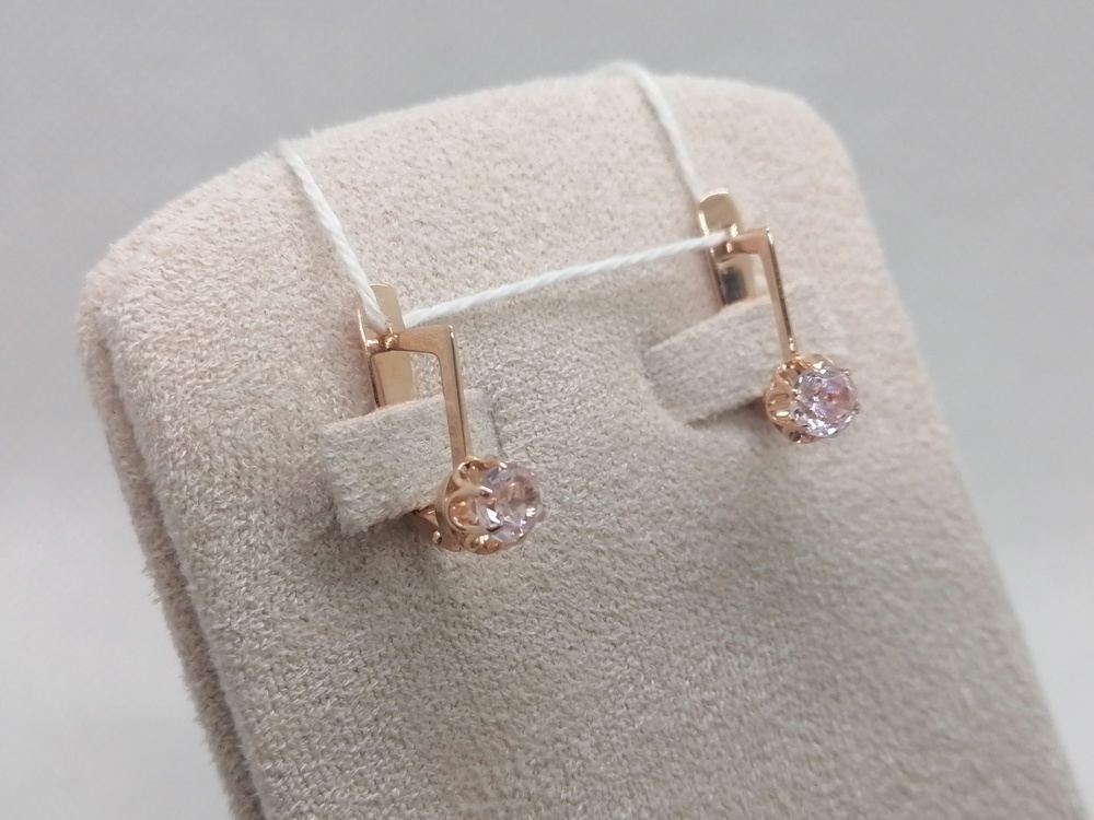 СЕРЬГИ С КАМНЕМ (Au 583)