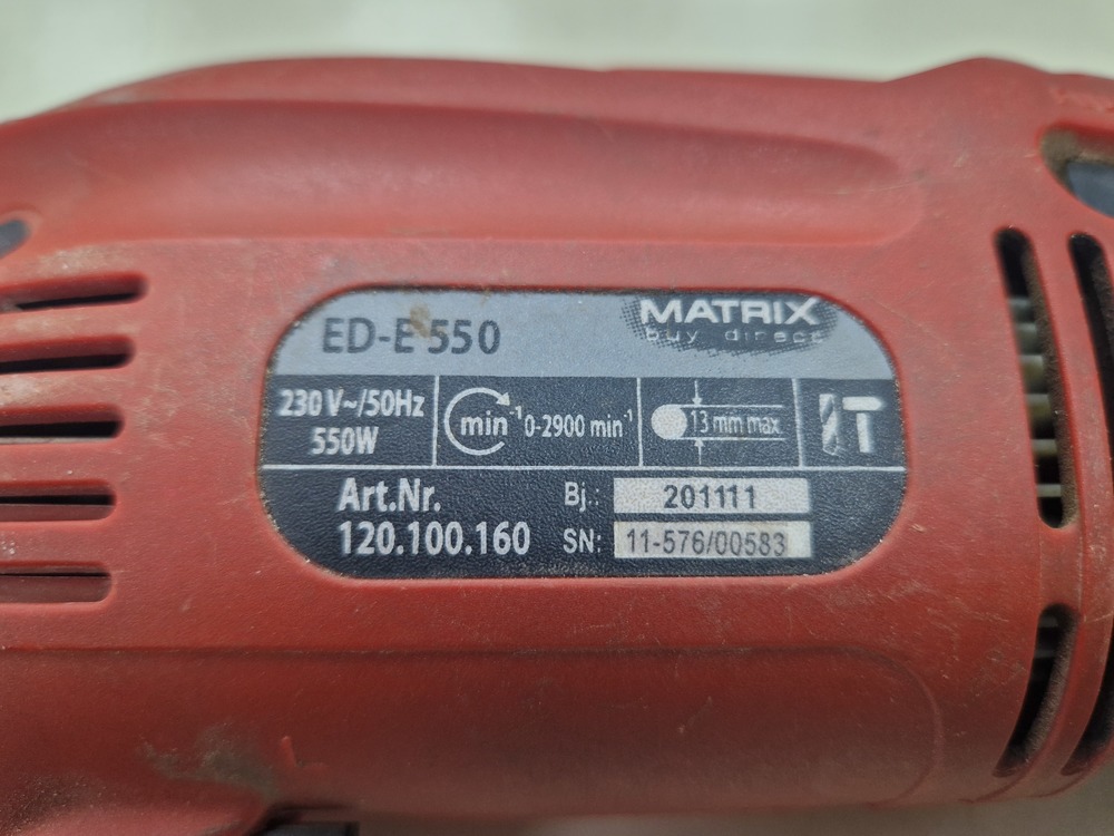 Дрель-безударная Matrix ED-E550