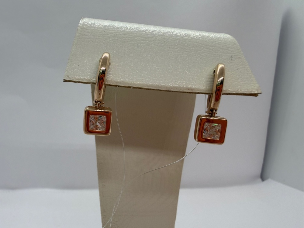 СЕРЬГИ С КАМНЕМ (Au 585)