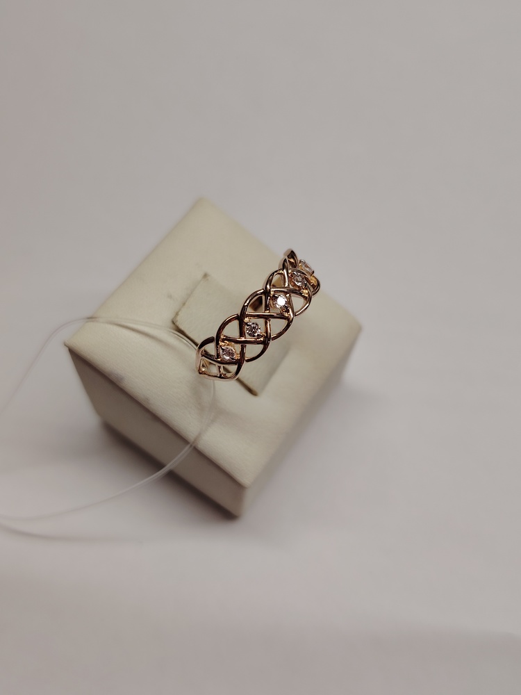 КОЛЬЦО С КАМНЯМИ (Au 585)