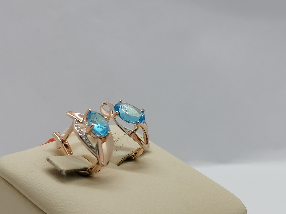 СЕРЬГИ С КАМНЯМИ (Au 585)