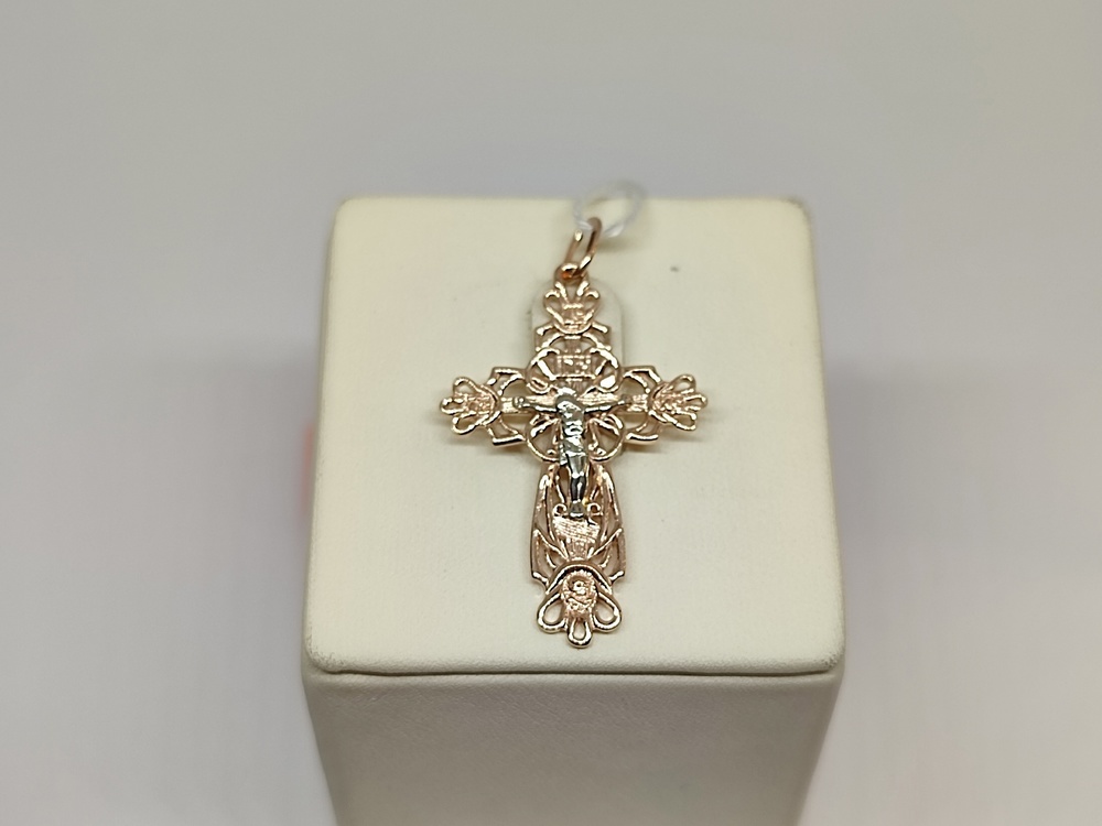 ПОДВЕСКА КРЕСТ БЕЗ КАМНЯ (Au 585)