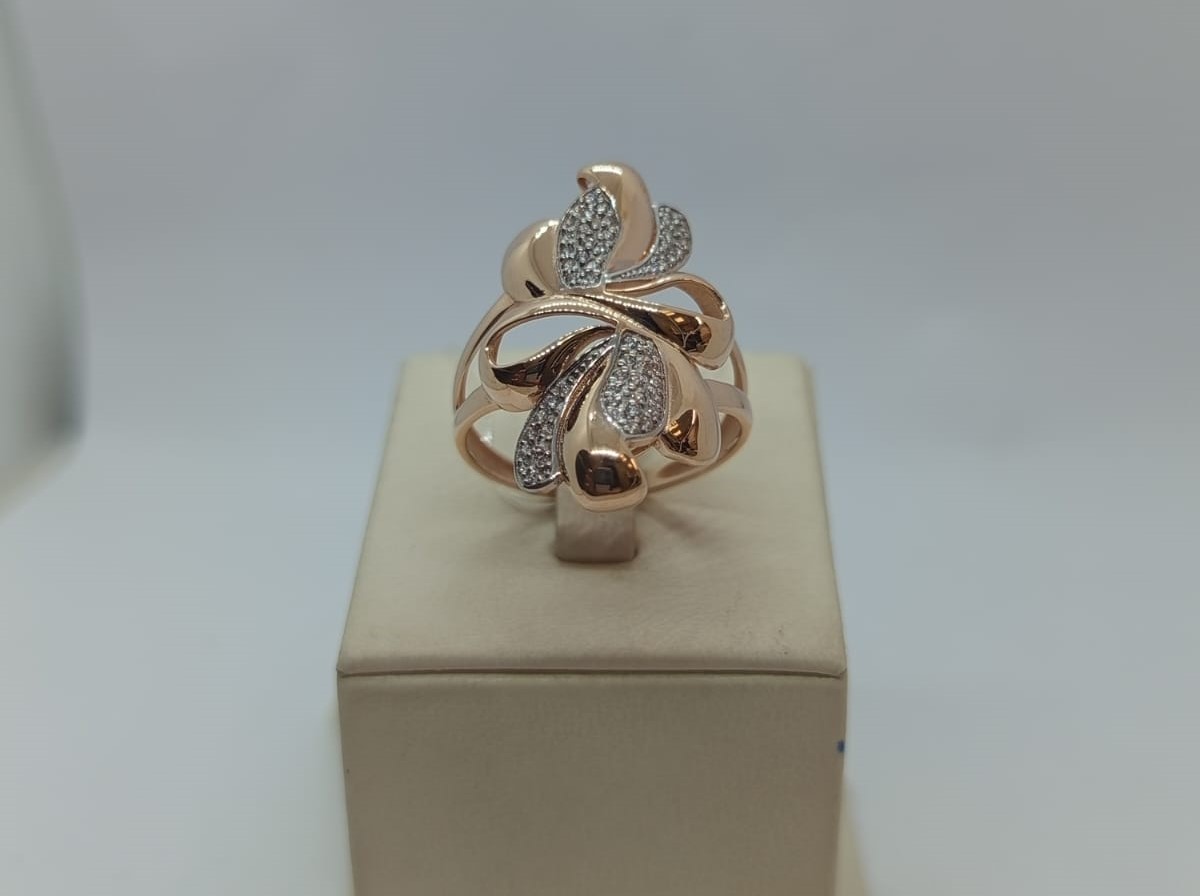 КОЛЬЦО С КАМНЯМИ (Au 585)