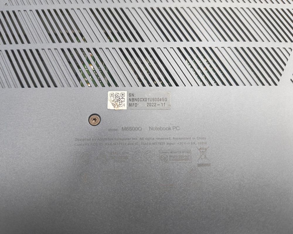 Ноутбук ASUS; Ryzen 5 5600H, GeForce GTX 1650, 8 Гб, 500 Гб, Нет