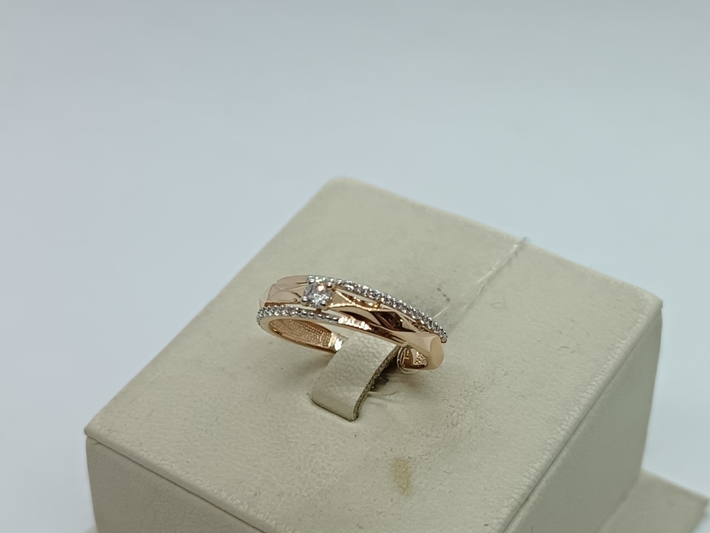 КОЛЬЦО С КАМНЯМИ (Au 585)