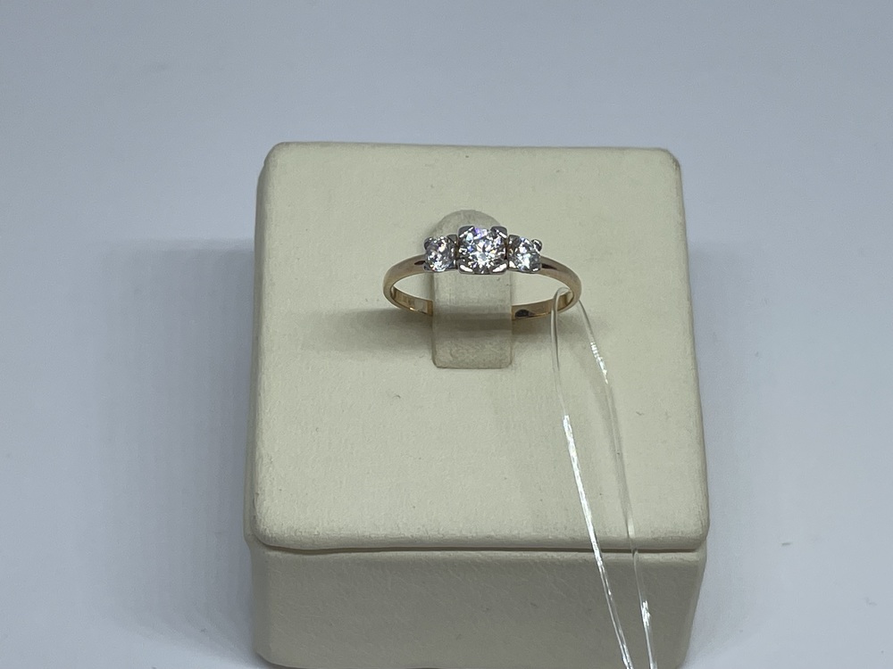 КОЛЬЦО С КАМНЯМИ (Au 585)