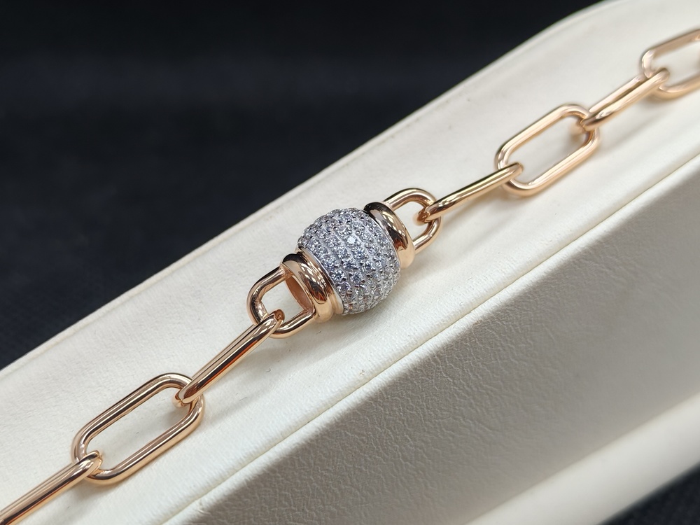 БРАСЛЕТ ФАНТАЗИЯ с камнями (Au 585)