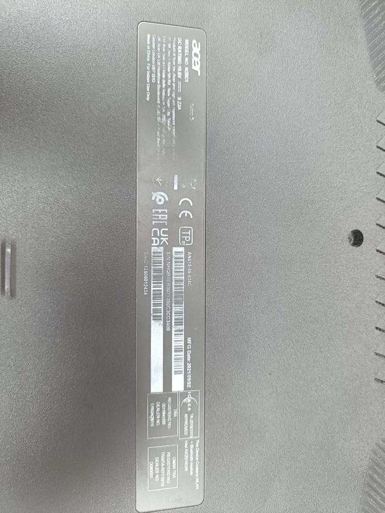 Ноутбук Acer; Core i5-10300H, GeForce RTX 3050, 16 Гб, 1 Tb, Нет