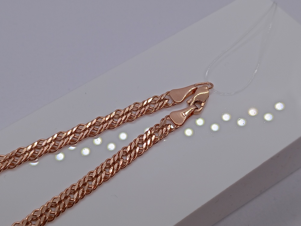 ЦЕПЬ ПУСТОТЕЛАЯ Ромб тройной (Au 585)