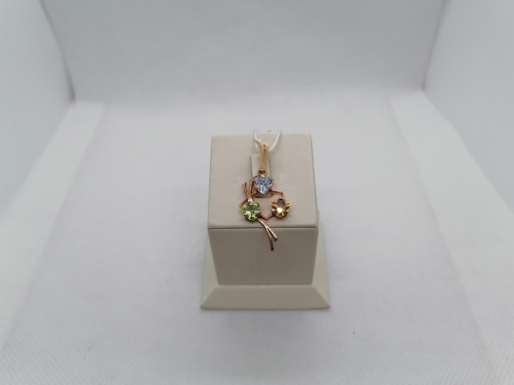 ПОДВЕСКА С КАМНЯМИ (Au 585)