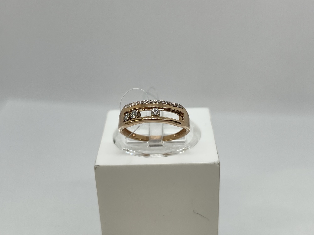 КОЛЬЦО С КАМНЯМИ (Au 585)