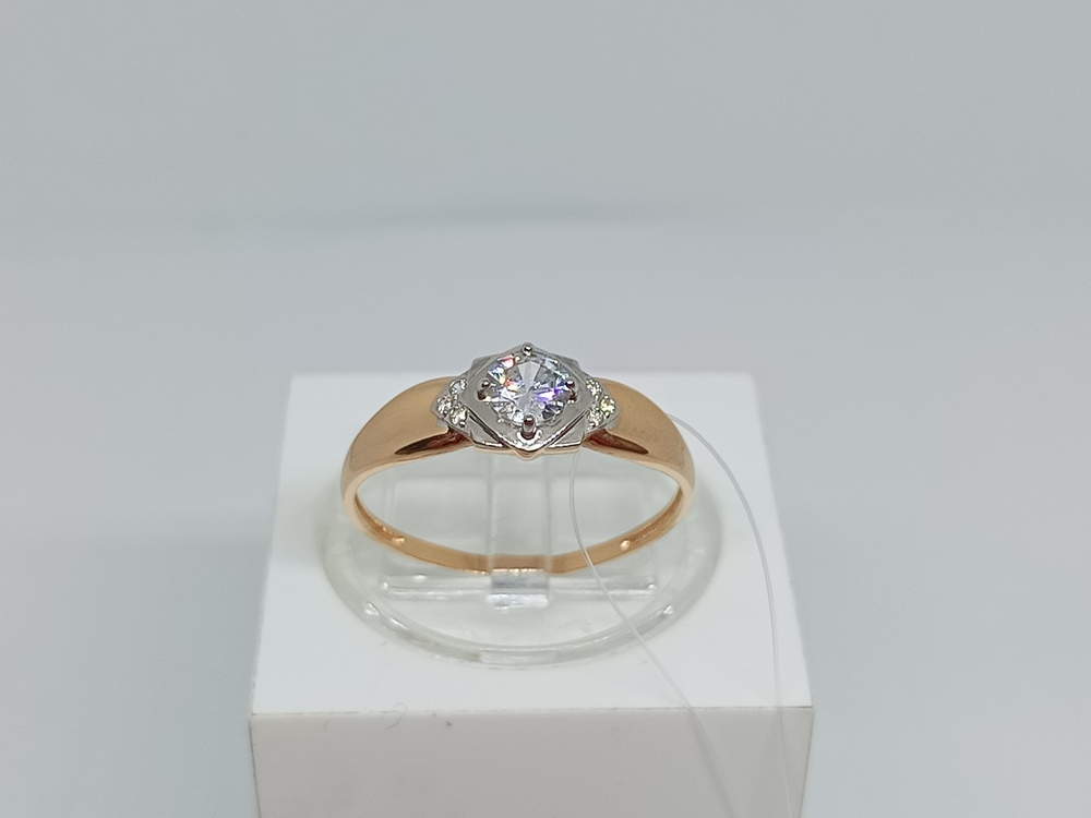 КОЛЬЦО С КАМНЯМИ (Au 585)