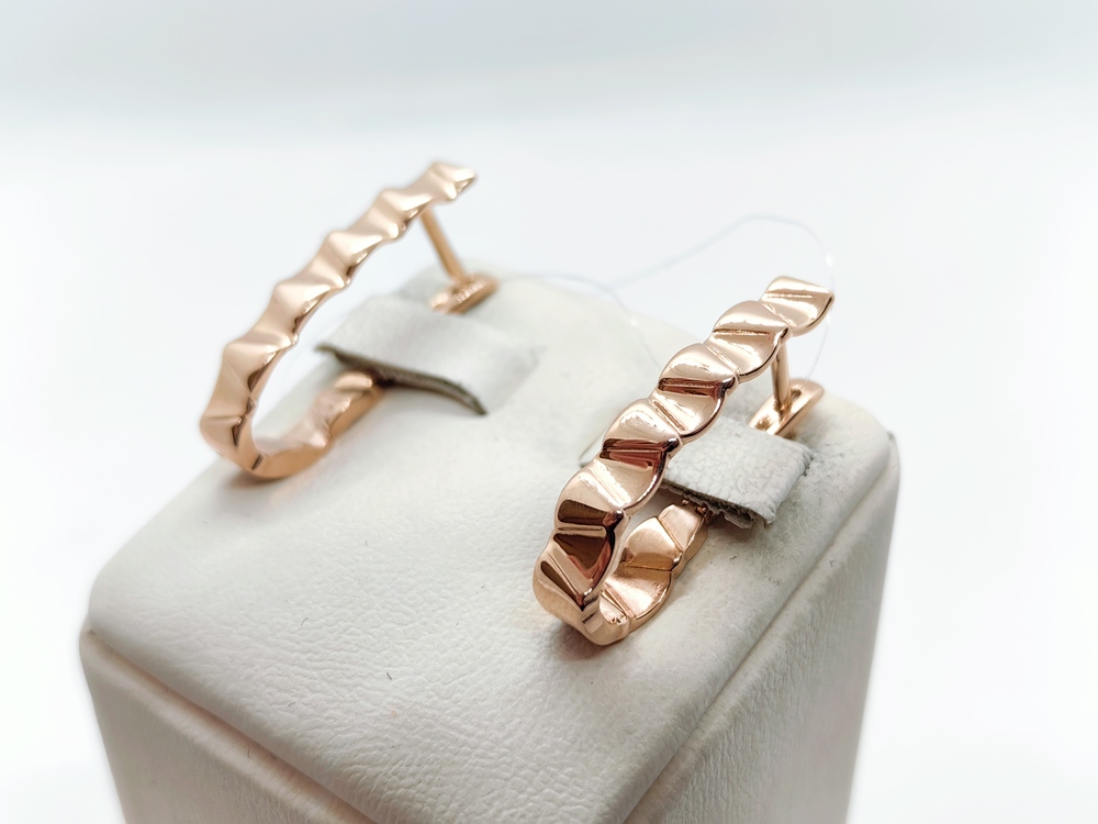 01-207060 СЕРЬГИ БЕЗ КАМНЯ (Au 585)