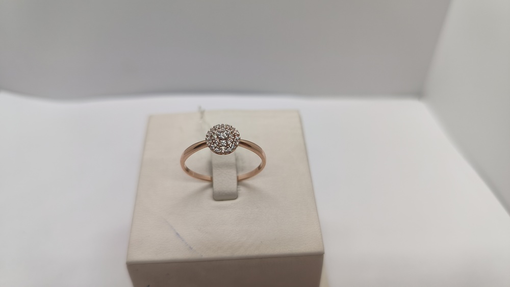 КОЛЬЦО С КАМНЯМИ (Au 585)