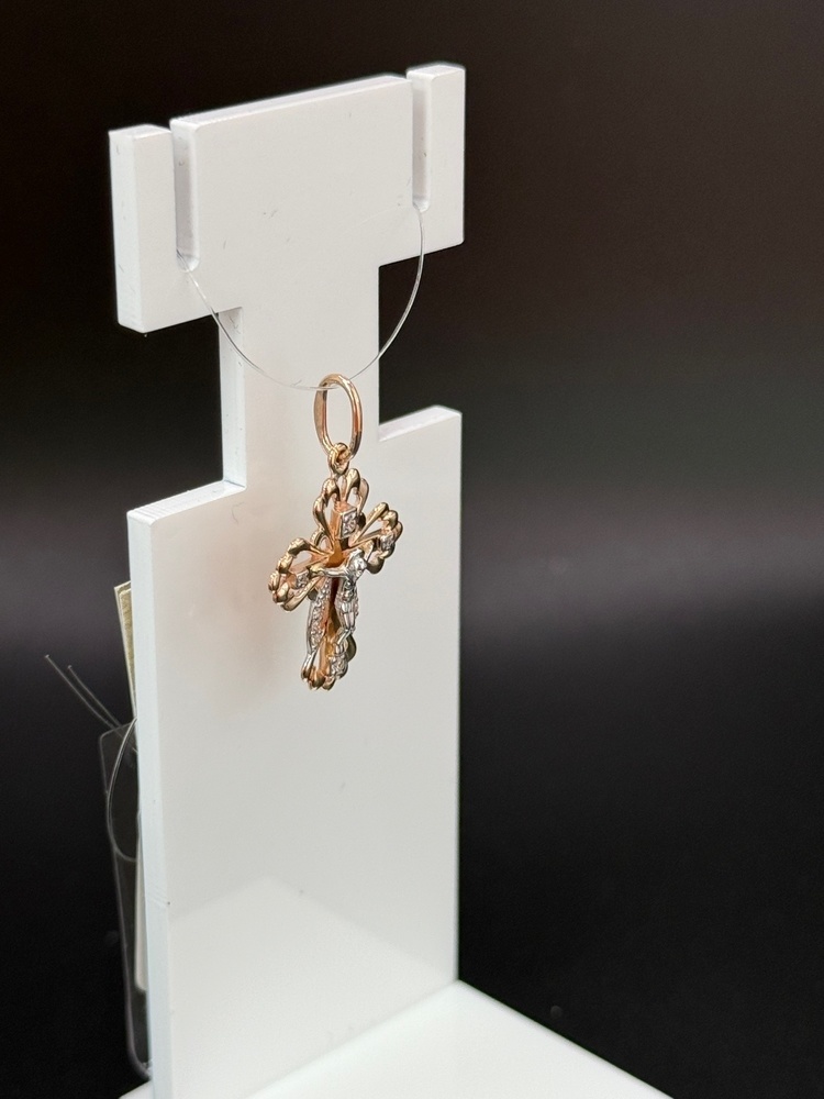 ПОДВЕСКА КРЕСТ с камнями (Au 585)