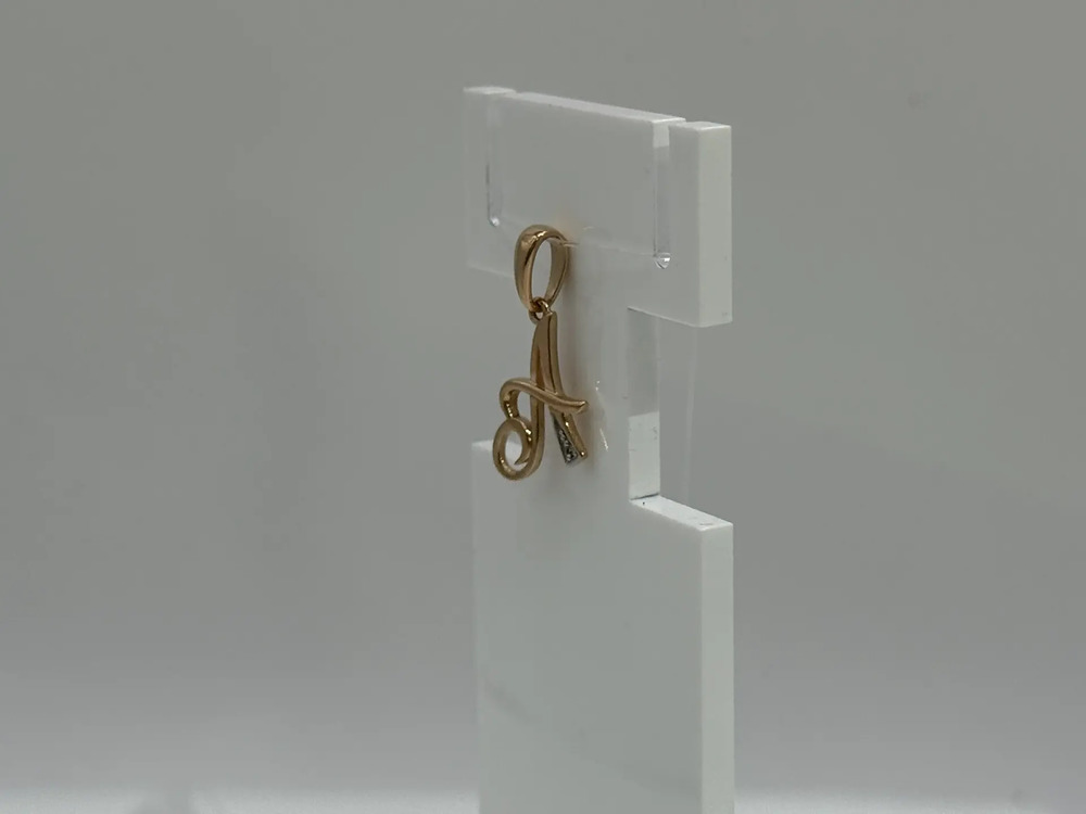 ПОДВЕСКА БУКВА А с камнем (Au 585)