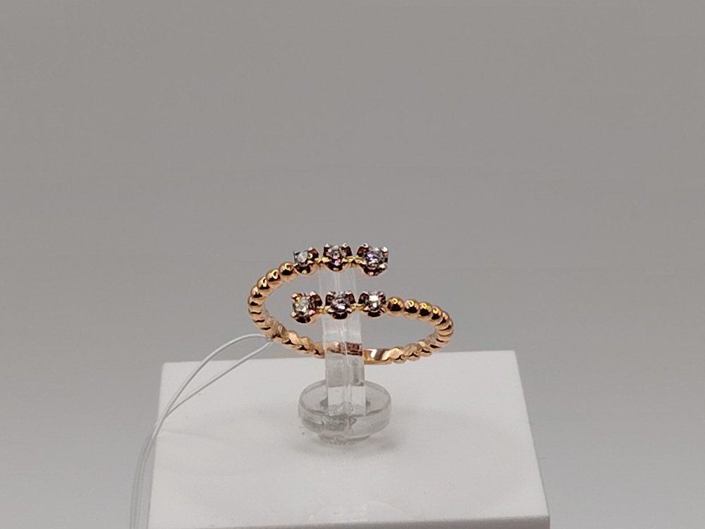 КОЛЬЦО С КАМНЯМИ (Au 585)