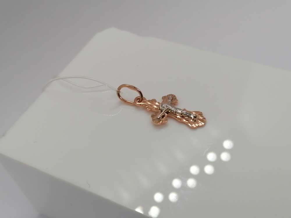 18-0019 ПОДВЕСКА КРЕСТ без камня (Au 585)