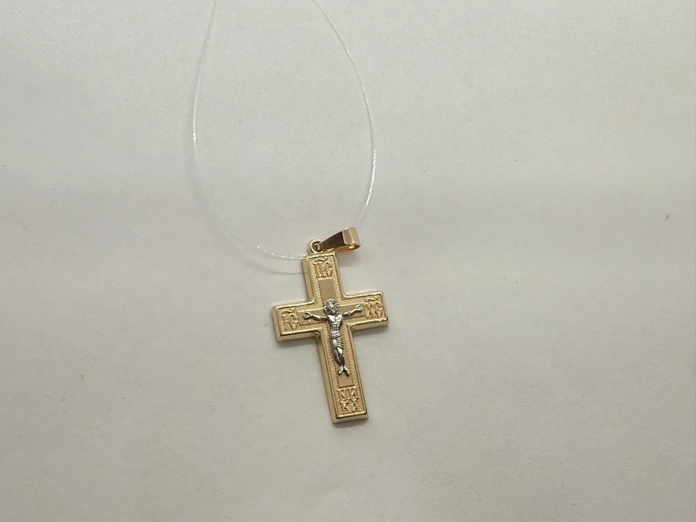ПОДВЕСКА КРЕСТ без камня (Au 585)