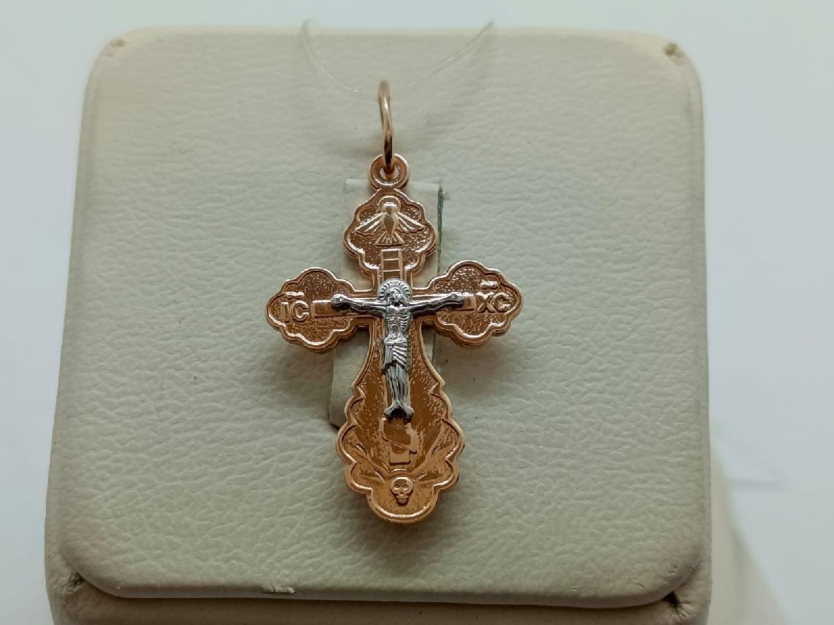 ПОДВЕСКА КРЕСТ без камня (Au 585)