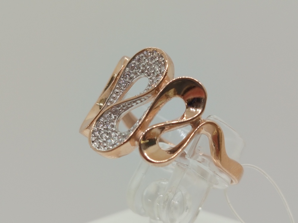 КОЛЬЦО С КАМНЯМИ (Au 585)