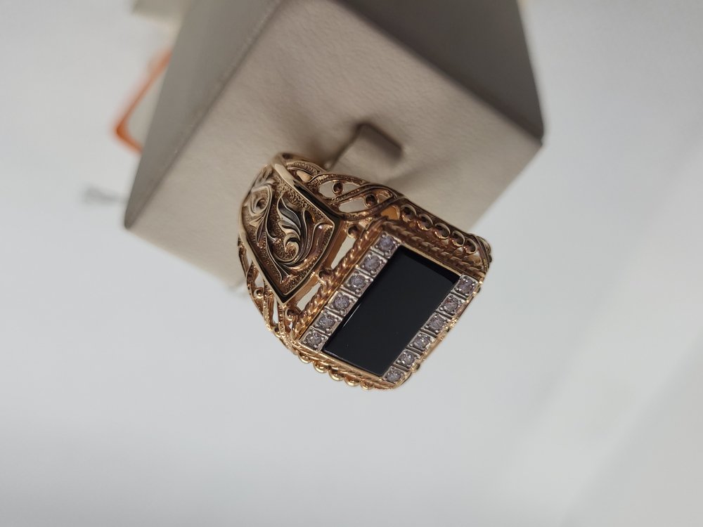 ПЕЧАТКА С КАМНЯМИ (Au 585)