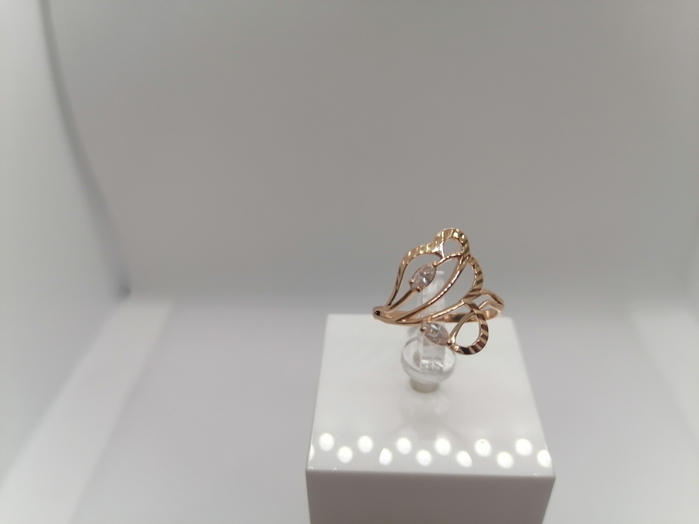 КОЛЬЦО С КАМНЯМИ (Au 585)